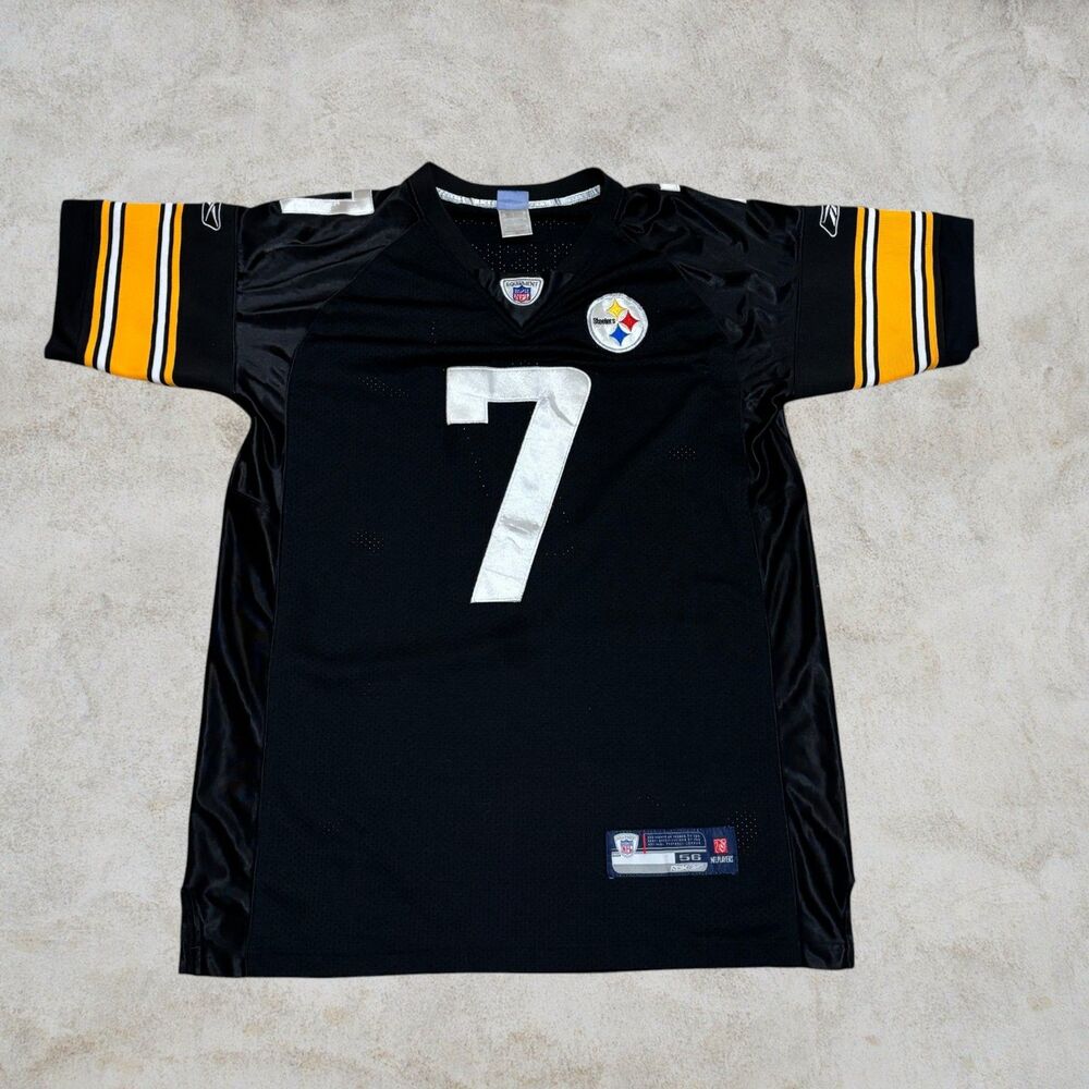 Vintage 2000s Reebok Steelers Roethlisberger #7 Authentic Jersey Men's Size 56